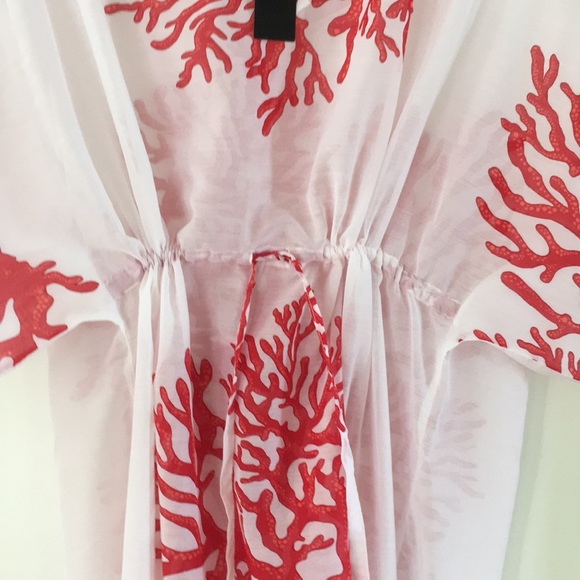 NWT Talbots Long Coral Print Caftan Size M - Picture 4 of 5